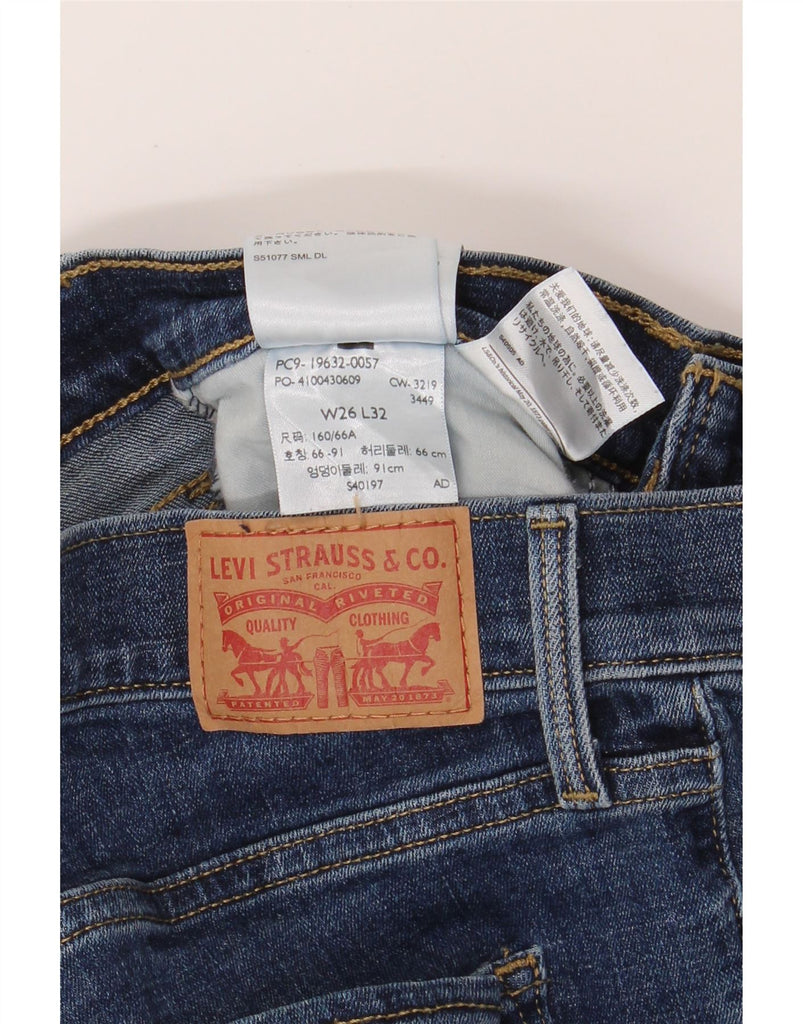 LEVI'S Womens 315 Shaping Bootcut Jeans W26 L32 Navy Blue Cotton Vintage Levi's and Second-Hand Levi's from Messina Hembry 