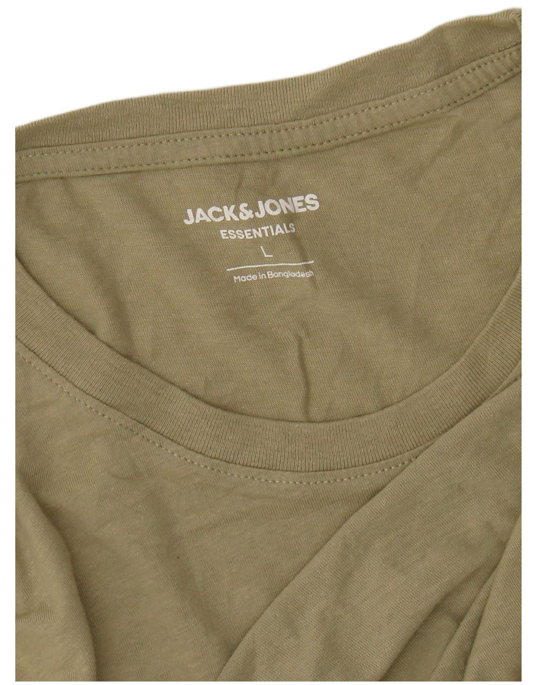 JACK & JONES Mens Graphic T-Shirt Top Large Khaki