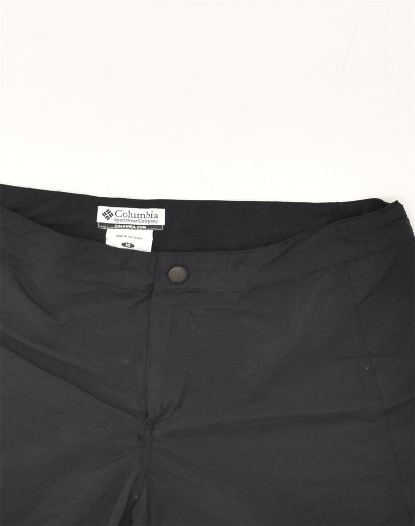 COLUMBIA Womens Chino Shorts US 10 Large W32 Black Nylon | Vintage Columbia | Thrift | Second-Hand Columbia | Used Clothing | Messina Hembry 