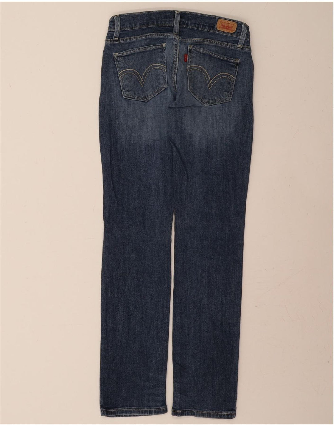 LEVI'S Womens 524 Super Low Straight Jeans US 5 Medium W30 L31 Blue Cotton Vintage Levi's and Second-Hand Levi's from Messina Hembry 