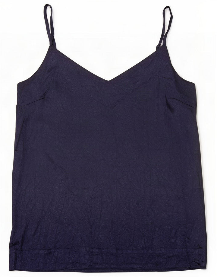 Warehouse Womens Cami Top UK 12 Medium Navy Blue