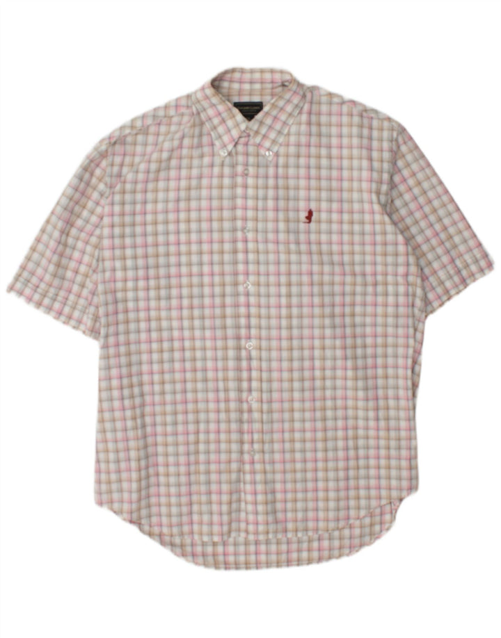 Marlboro Classics Mens Short Sleeve Shirt Medium Multicoloured Check Cotton