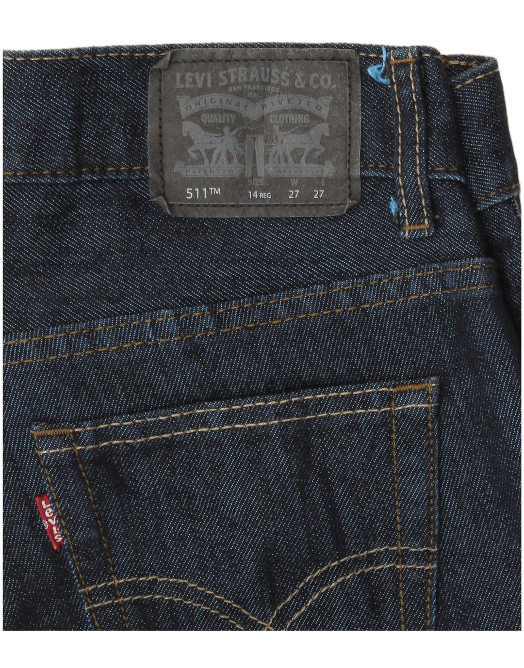 LEVI'S Girls 511 Slim Jeans 13-14 Years W27 L27 Navy Blue