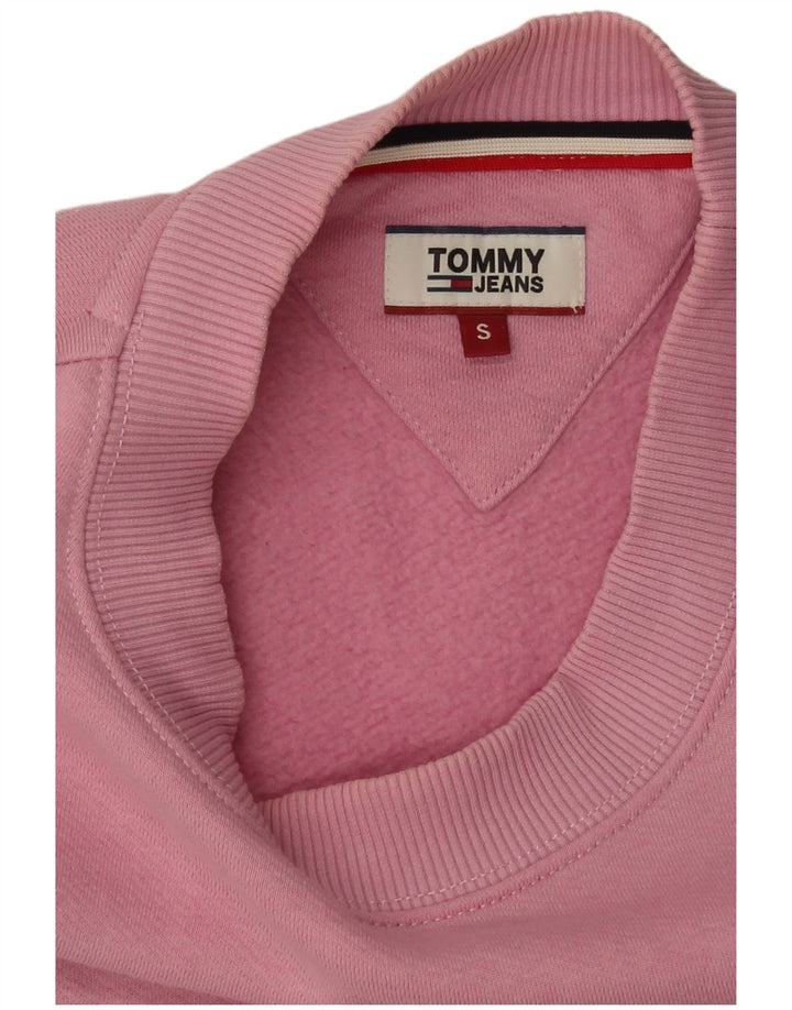 Tommy Hilfiger Womens Graphic Sweatshirt Jumper UK 10 Small Pink