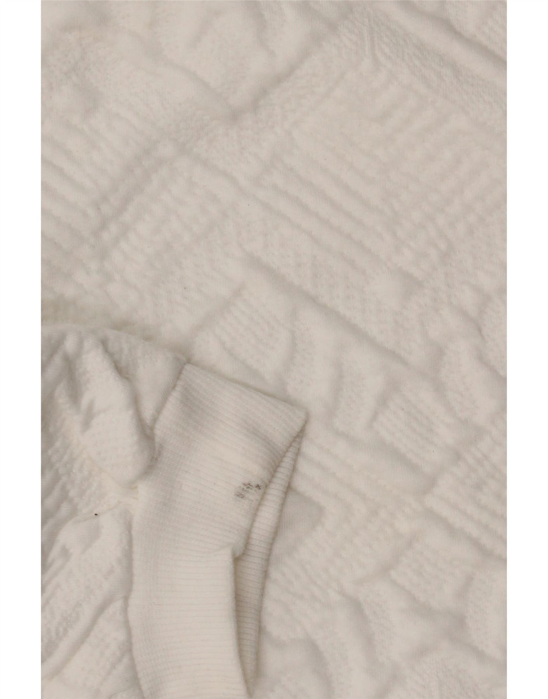 Zara Womens Crop Oversized Sweatshirt Jumper UK 10 Small White Geometric