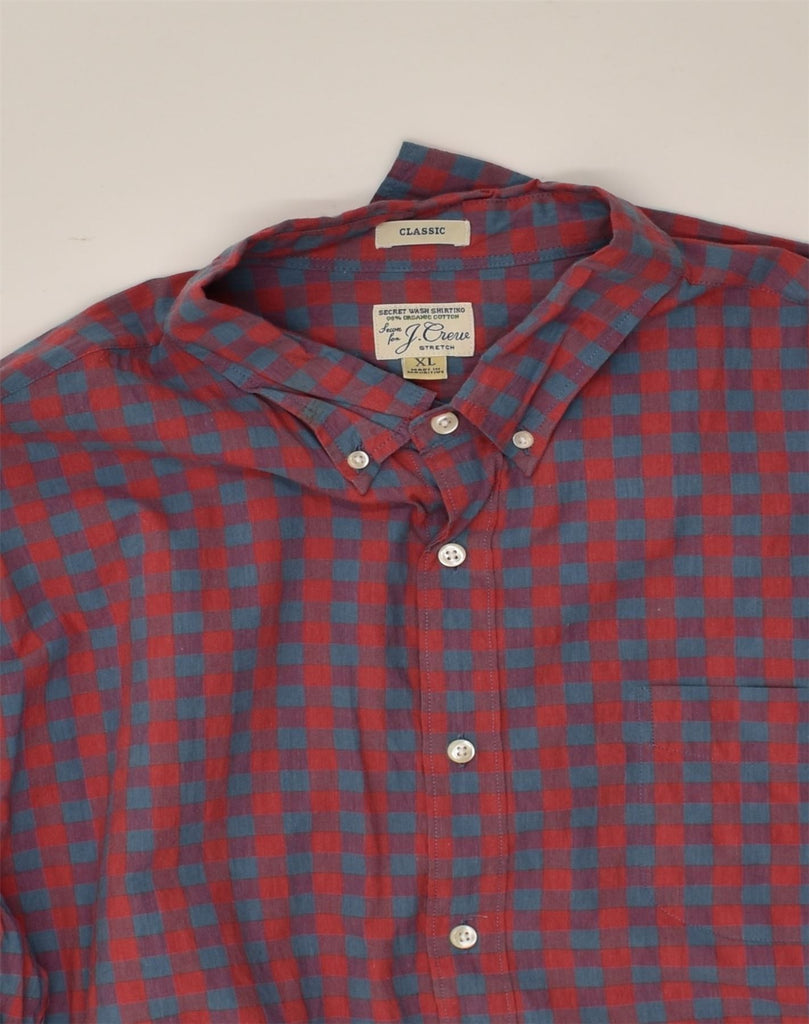 J. CREW Mens Classic Fit Shirt XL Red Check Cotton | Vintage J. Crew | Thrift | Second-Hand J. Crew | Used Clothing | Messina Hembry 