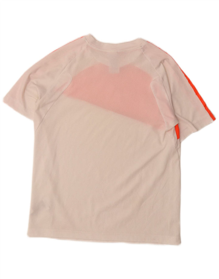 Adidas Boys Graphic T-Shirt Top 13-14 Years White Colourblock Polyester