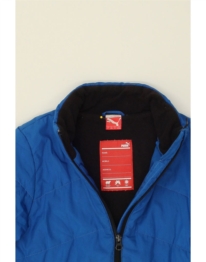 PUMA Boys Padded Jacket 7-8 Years  Small Blue | Vintage Puma | Thrift | Second-Hand Puma | Used Clothing | Messina Hembry 