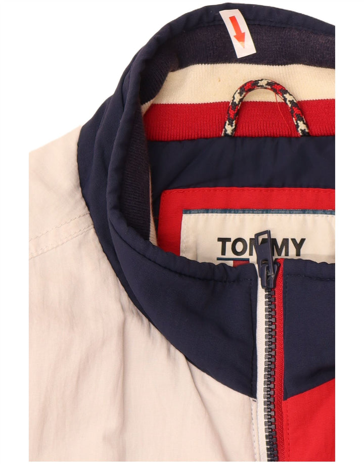 Tommy Hilfiger Mens Bomber Jacket UK 40 Large Multicoloured Colourblock