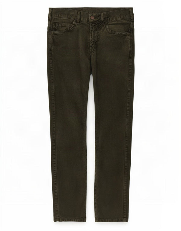 Tommy Hilfiger Mens Slim Corduroy Trousers W30 L32 Green Cotton