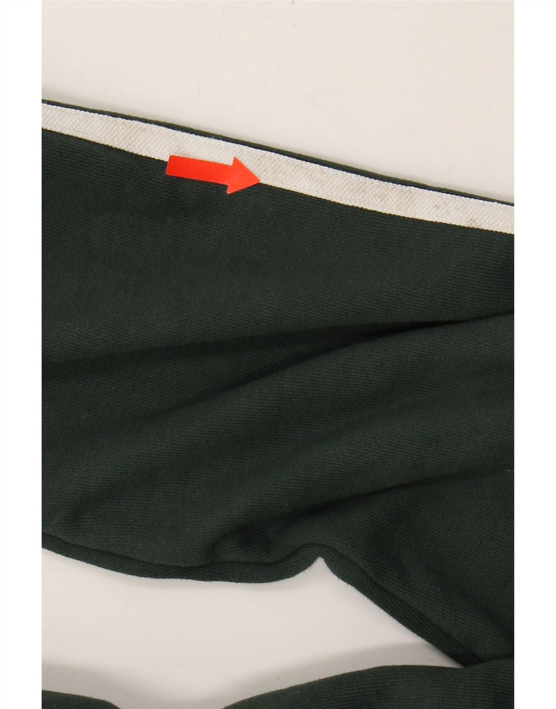 ADIDAS Mens Polo Neck Jumper Sweater Small Green Cotton Vintage Adidas and Second-Hand Adidas from Messina Hembry 