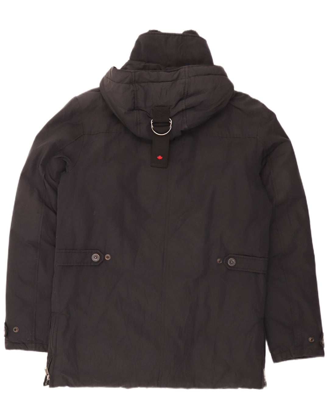 Canadiens Mens Hooded Padded Jacket IT 48 Medium Black Cotton