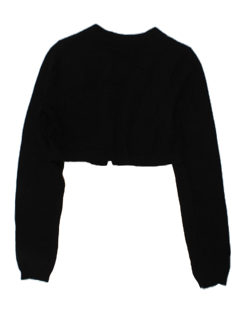 LIU JO JUNIOR Girls Crop Crew Neck Jumper Sweater 13-14 Years Black Wool | Vintage Liu Jo junior | Thrift | Second-Hand Liu Jo junior | Used Clothing | Messina Hembry 