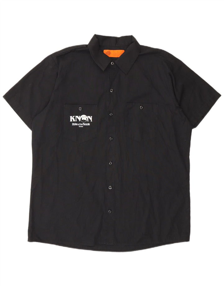 Dickies Mens Graphic Short Sleeve Shirt Large Black Polyester