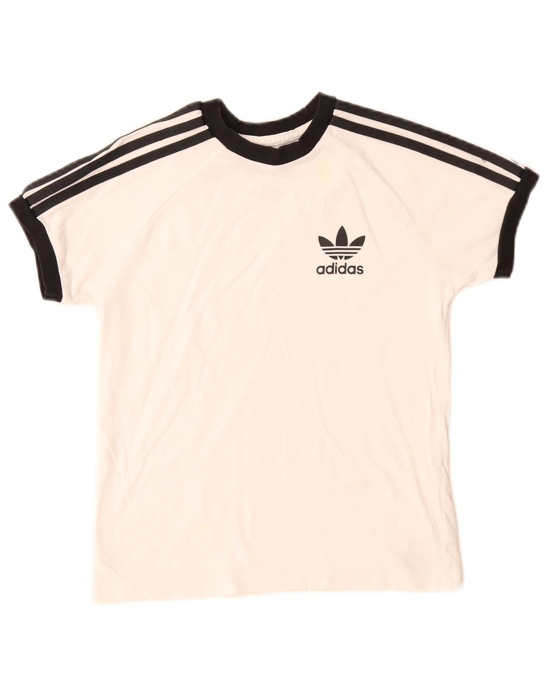 Adidas Boys T-Shirt Top 7-8 Years White Cotton