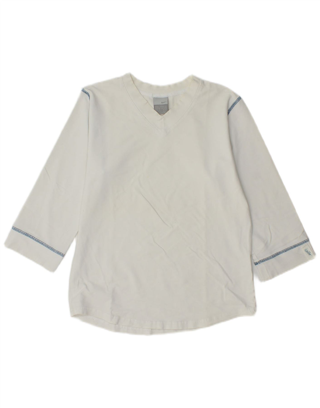 Nike Womens Top 3/4 Sleeve UK 14/16 Large White