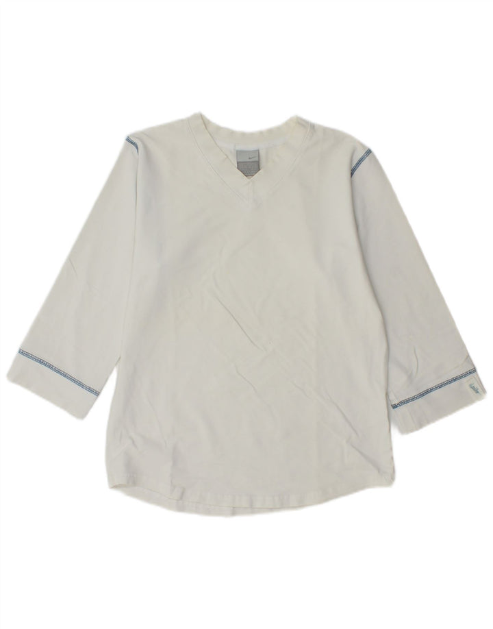 Nike Womens Top 3/4 Sleeve UK 14/16 Large White