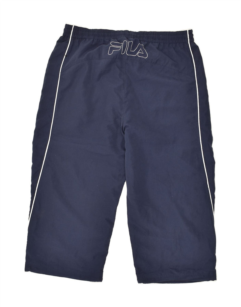 FILA Mens Capri Tracksuit Trousers XL Navy Blue Polyester | Vintage Fila | Thrift | Second-Hand Fila | Used Clothing | Messina Hembry 