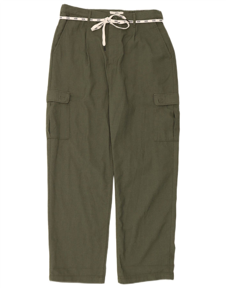 Vans Mens Straight Cargo Trousers Large W32 L28 Green Polyester