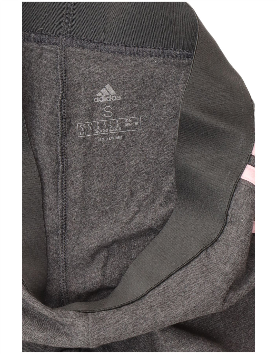 Adidas Womens Leggings UK 8/10 Small Grey Cotton