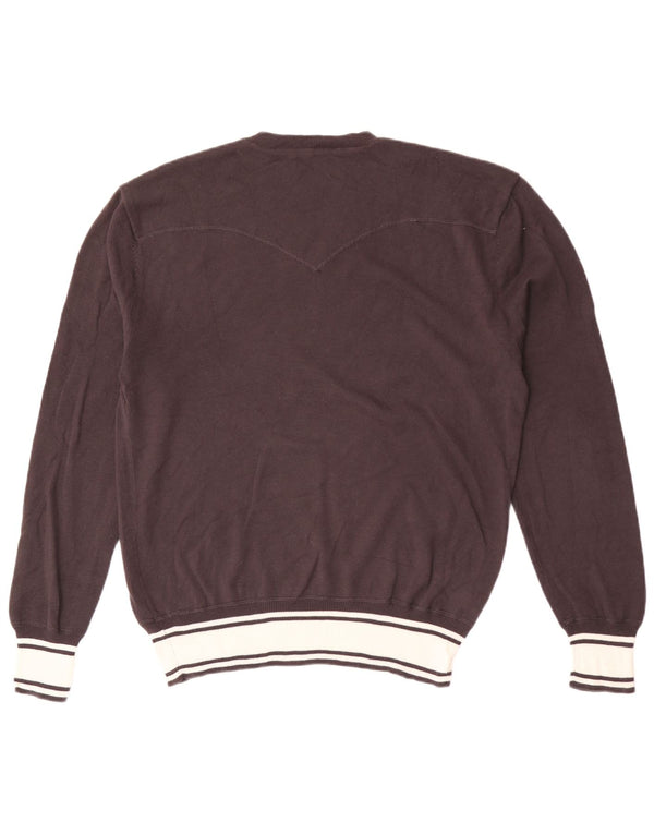 Levi's Mens Crew Neck Jumper Sweater XL Brown Cotton
