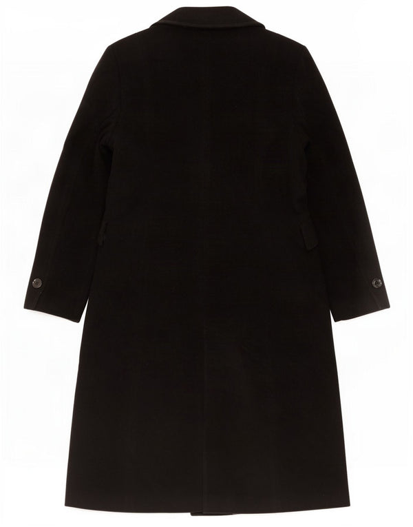 Zara Womens Overcoat EU 40 Medium Black Wool