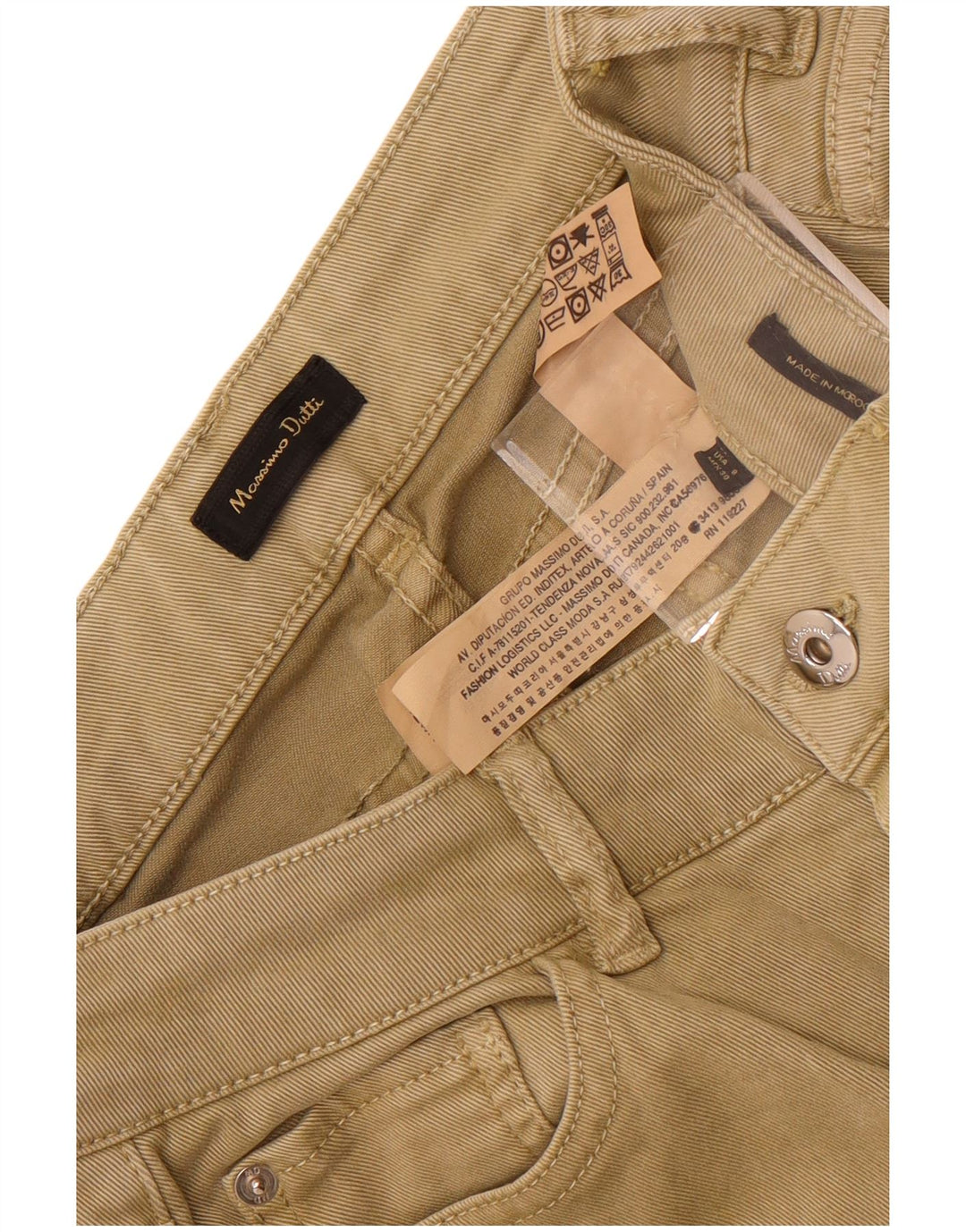 Massimo Dutti Womens Skinny Cargo Trousers EU 40 Medium W30 L29 Khaki