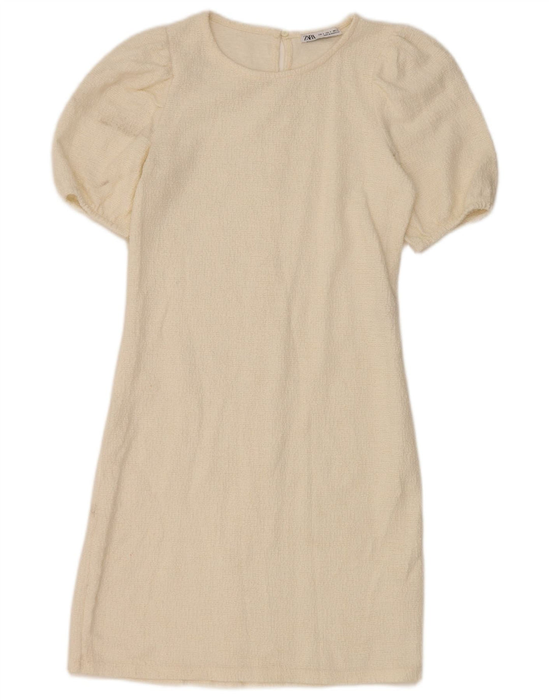Zara Womens Sheath Dress UK 8 Small White Cotton