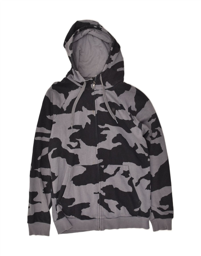 UNDER ARMOUR Mens Zip Hoodie Sweater Small Grey Camouflage Cotton | Vintage Under Armour | Thrift | Second-Hand Under Armour | Used Clothing | Messina Hembry 