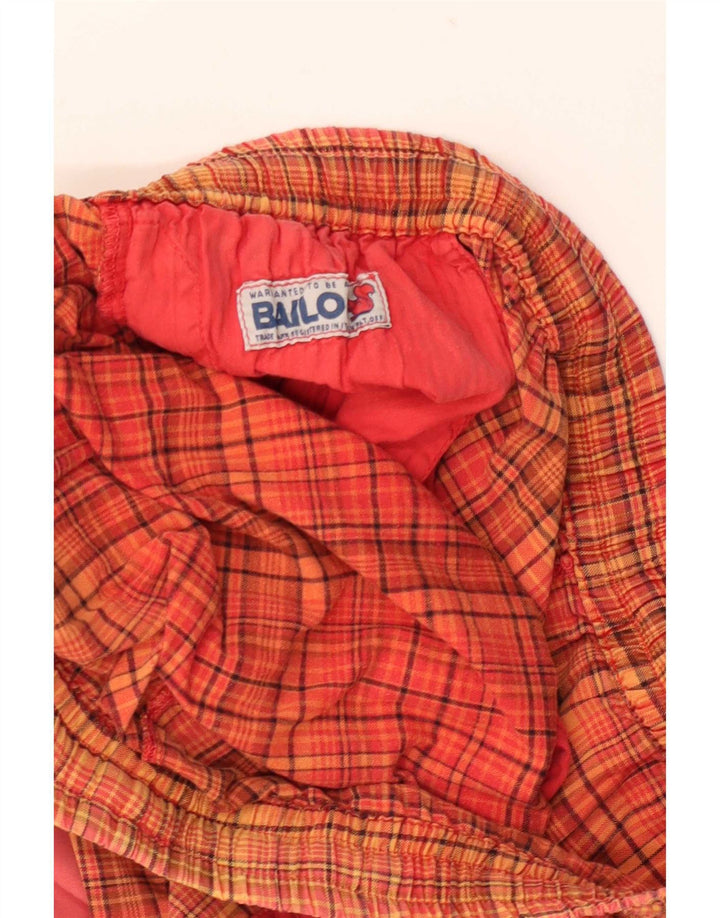 Bailo Mens Graphic Tracksuit Trousers Large Orange Check