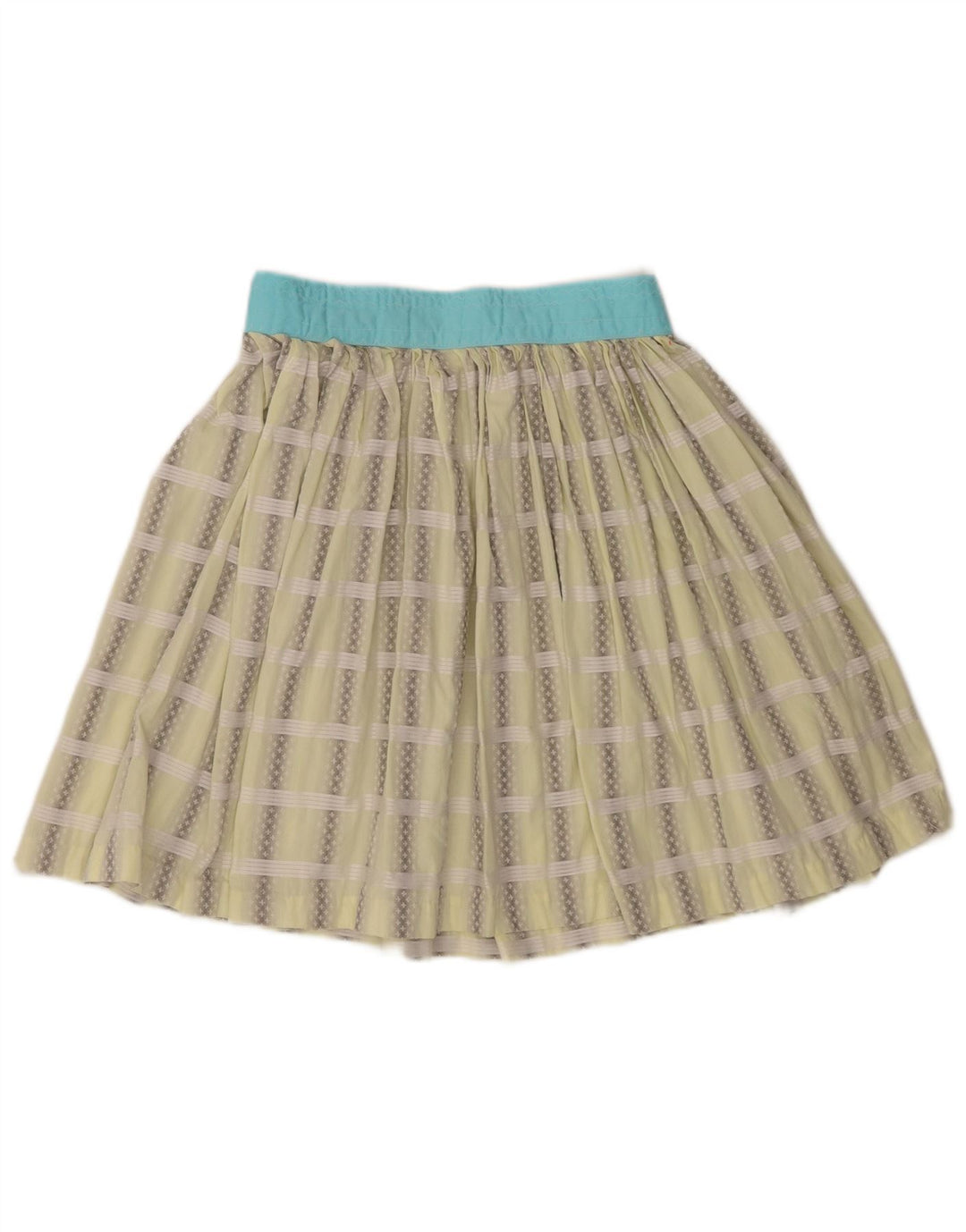 Vintage Womens Pleated Skirt W26 Small Green Check