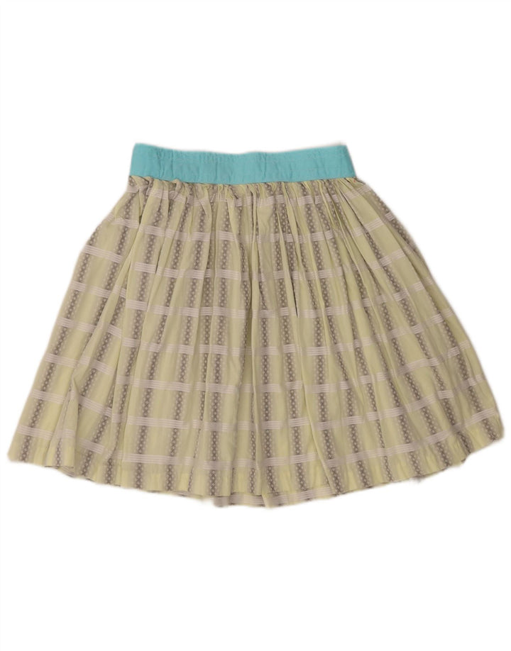 Vintage Womens Pleated Skirt W26 Small Green Check