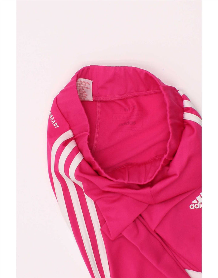 Adidas Girls Aeroready Leggings 7-8 Years Pink Polyester