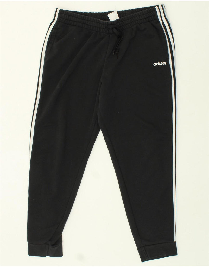 ADIDAS Womens Tracksuit Trousers Joggers UK 24/26 2XL  Black Polyester Vintage Adidas and Second-Hand Adidas from Messina Hembry 