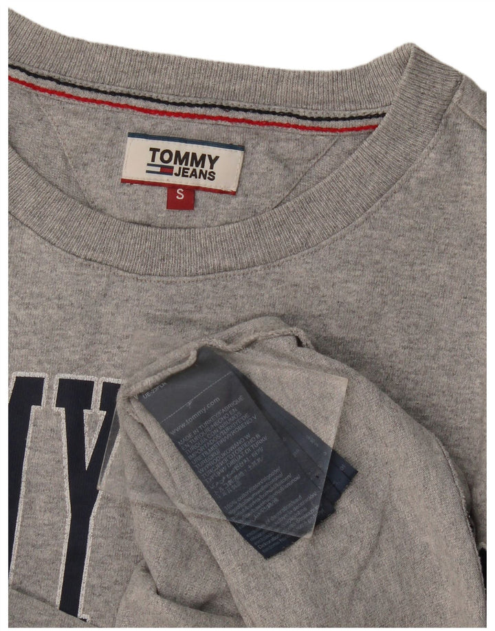 Tommy Hilfiger Mens Graphic T-Shirt Top Small Grey Cotton