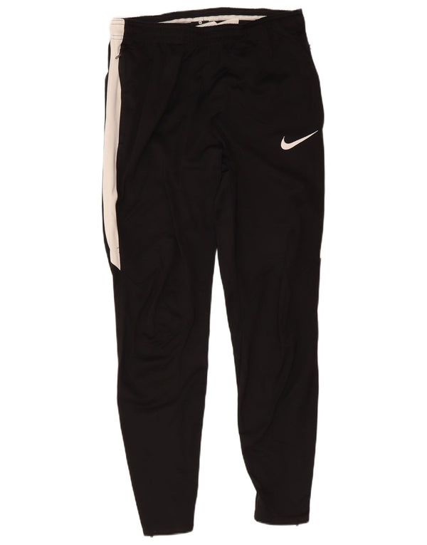 NIKE Mens Tracksuit Trousers Medium Black Colourblock Polyester
