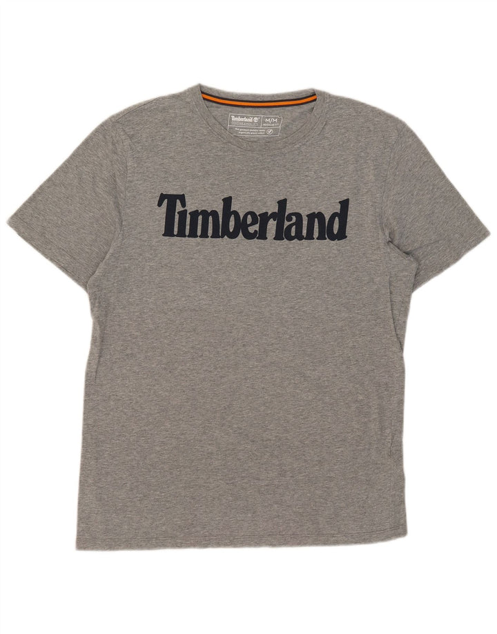 Timberland Mens Regular Fit Graphic T-Shirt Top Medium Grey Cotton