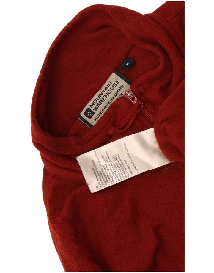 Mountain Warehouse Mens Zip Neck Fleece Jumper UK 12 Medium Maroon