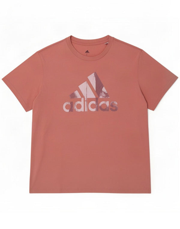 Adidas Womens Graphic T-Shirt Top UK 16/18 Large Pink Cotton