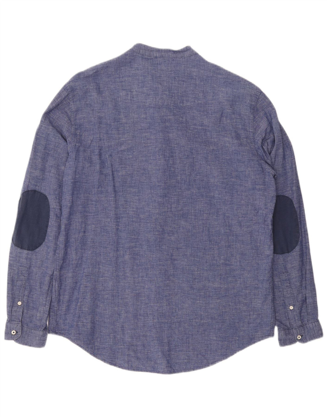 Zara Mens Super Slim Fit Pullover Shirt XL Blue Cotton