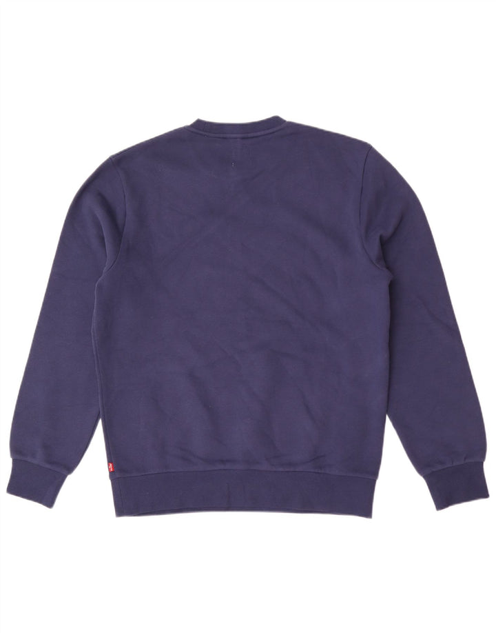 Levi's Mens Graphic Standard Fit Sweatshirt Jumper Small Navy Blue Classic