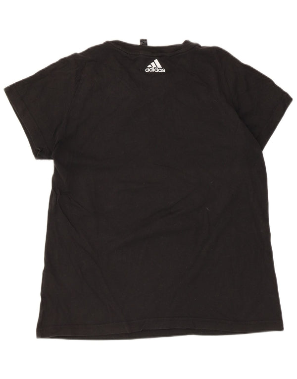 Adidas Womens Graphic T-Shirt Top UK 16/18 Large Black Cotton