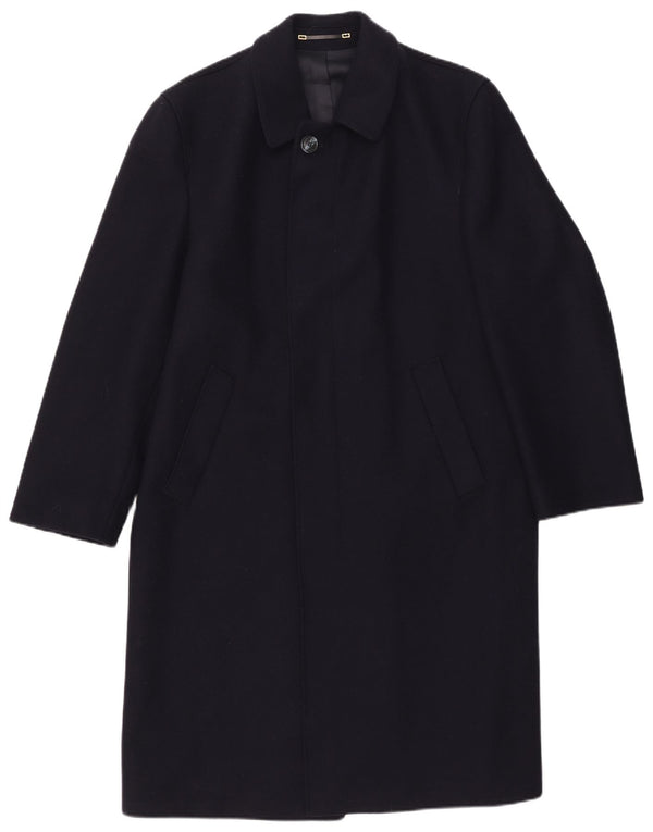 Alexander Miltenberg Mens Overcoat IT 48 Medium Navy Blue Wool