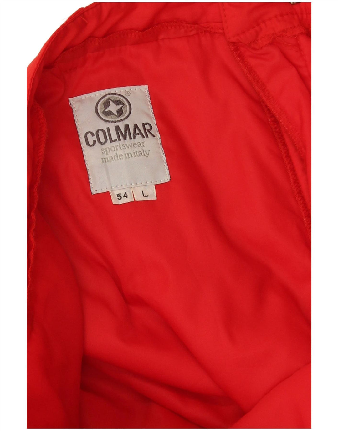 Colmar Mens Straight Windbreaker Trousers IT 54 Large W34 L29 Red Polyamide