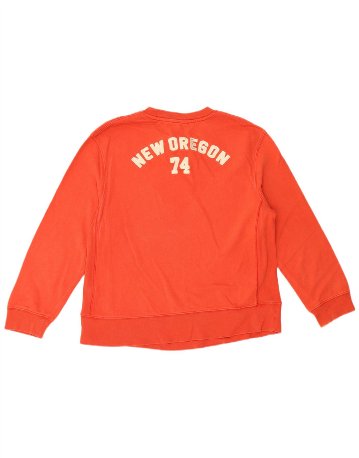 Zara Womens Graphic Sweatshirt Jumper UK 14 Medium Red Cotton