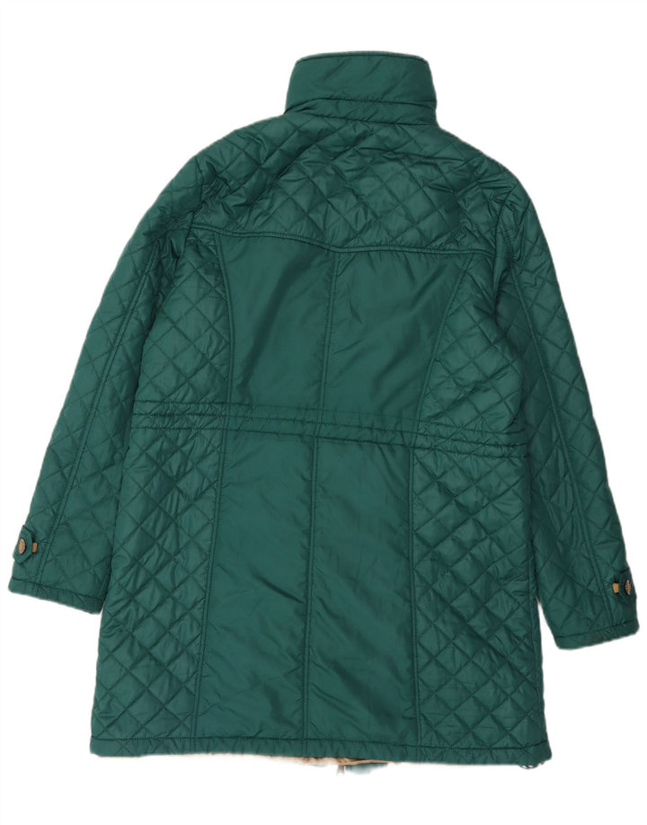 Paco Boutique Womens Quilted Windbreaker Coat UK 16 Large Green Polyester