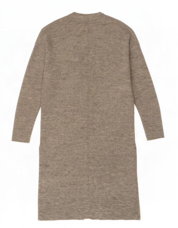 White Stuff Womens Longline Cardigan Sweater UK 12 Medium Grey Flecked