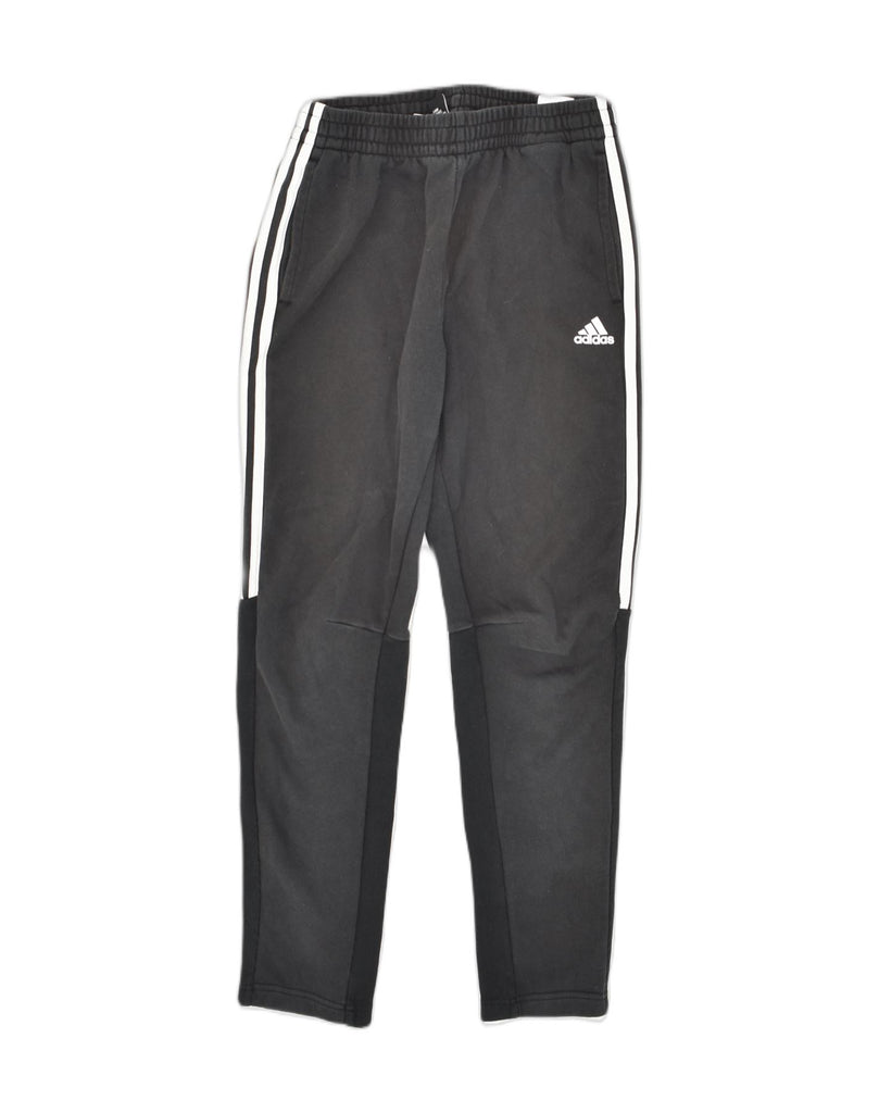 ADIDAS Girls Tracksuit Trousers 13-14 Years Black Cotton | Vintage Adidas | Thrift | Second-Hand Adidas | Used Clothing | Messina Hembry 