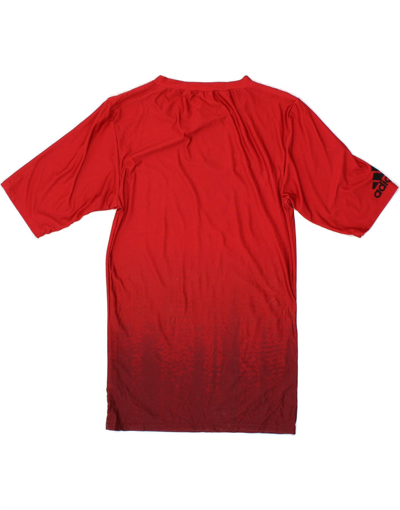 ADIDAS Boys Graphic T-Shirt Top 14-15 Years Large Red Colourblock Vintage Adidas and Second-Hand Adidas from Messina Hembry 