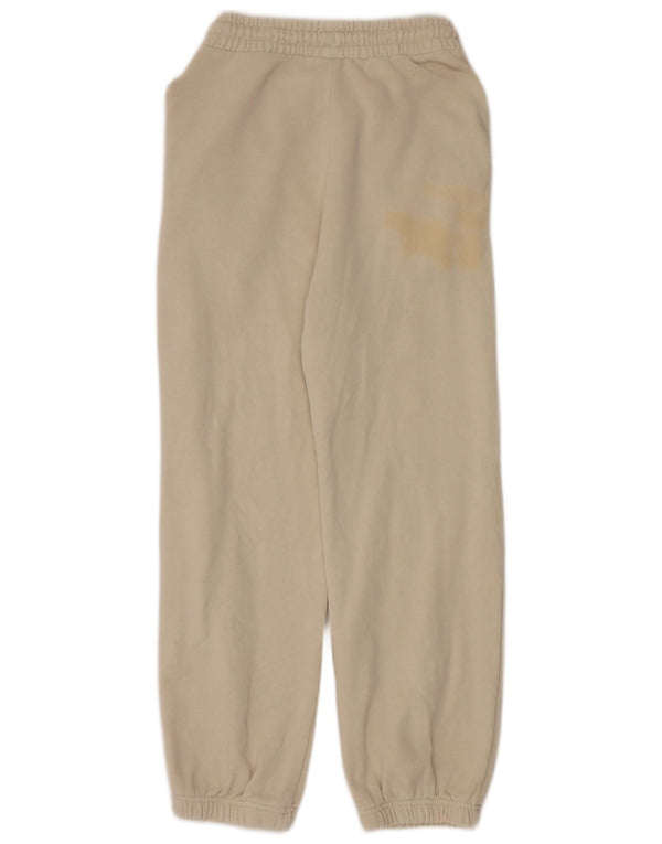 Zara Womens Tracksuit Trousers Joggers UK 10 Small Beige Cotton